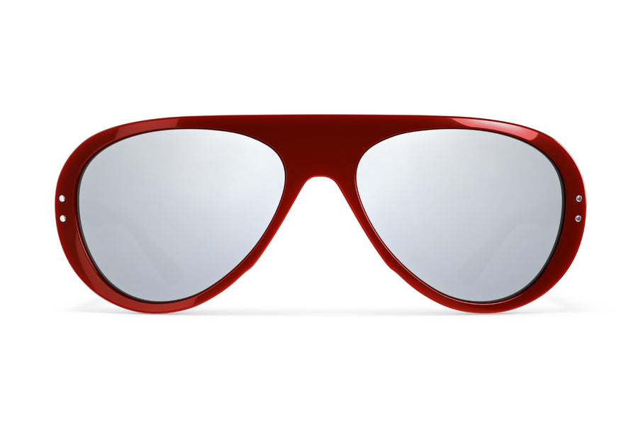 Ski Aviators red sunglasses by VALLON