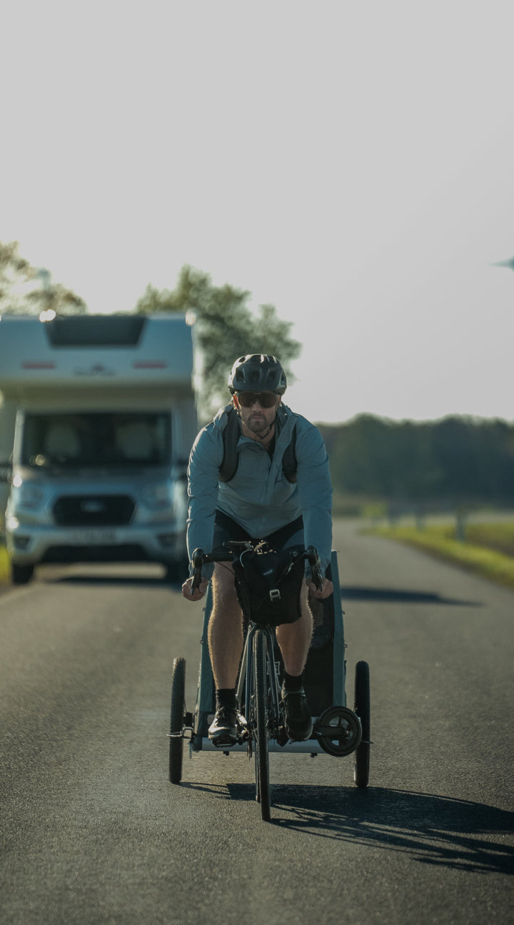 VALLON Trailblazer Mitch Hutchcraft cycling from Cappadocia to Iraq wearing Watchtowers cycling sunglasses with ZEISS lens protection