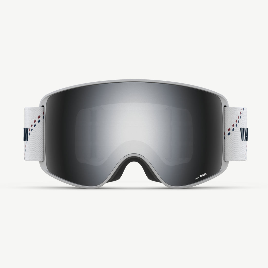 Crossroads high-performance ski goggles from VALLON in White-Silver with mirror lens coating