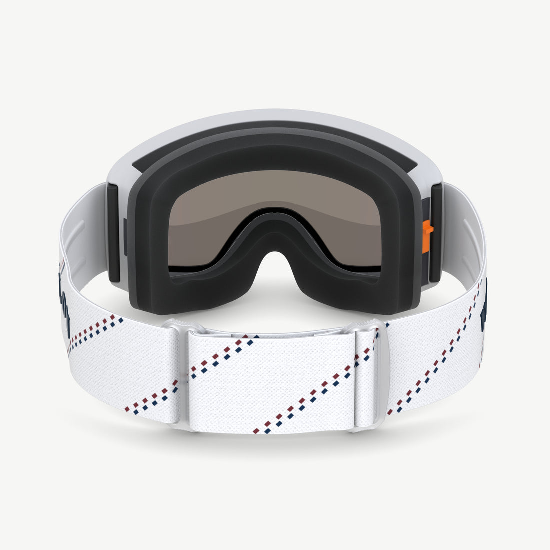 Reverse image of Crossroads high-performance ski goggles from VALLON in White-Silver with silver lens coating