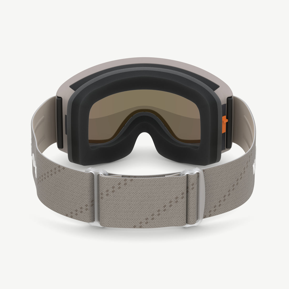 Reverse image of Crossroads Sand-Copper high performance ski goggles from VALLON with anti-fog lens