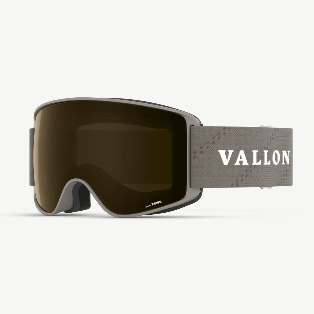 Side view of Crossroads Sand-Copper high performance ski goggles from VALLON with Cat. 3 ZEISS toric lens