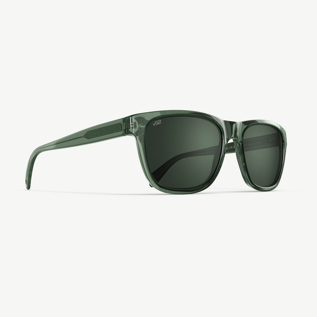 Side view of Daytrippers polarized 60-inspired sunglasses from VALLON in Green