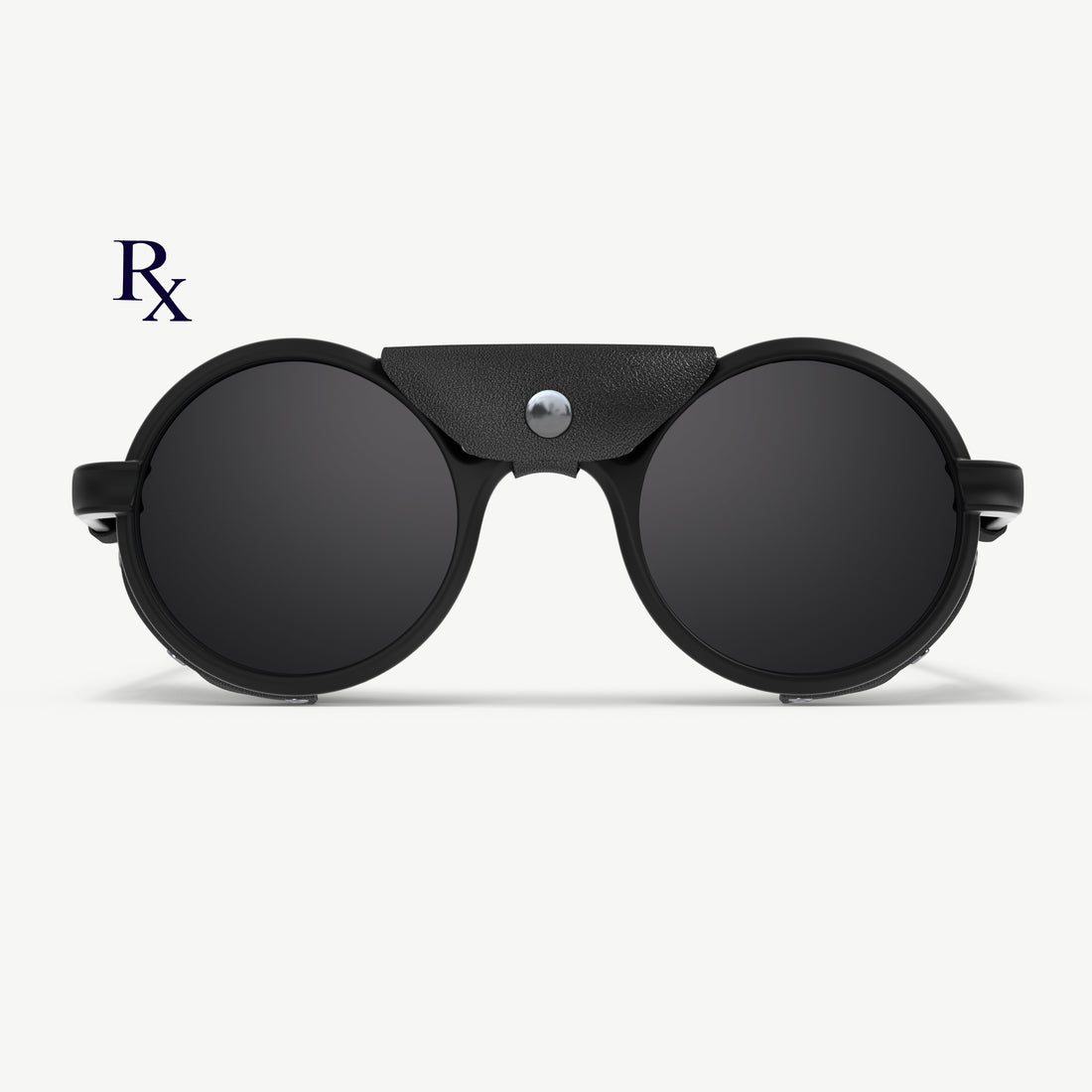 Heron Desert polarized side shield sunglasses from VALLON in Black available with Rx (prescription) lenses