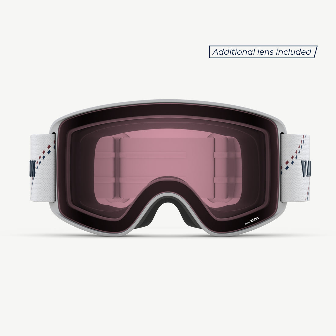 Crossroads ski goggles in white-green from VALLON with additional Cat. 2 lens