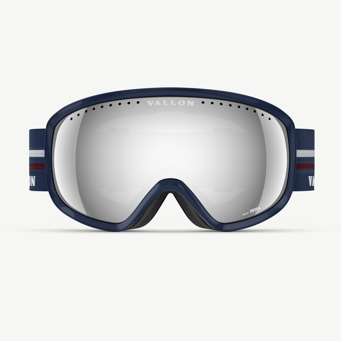 VALLON 80s-inspired retro Freebirds ski goggles in Navy-Silver