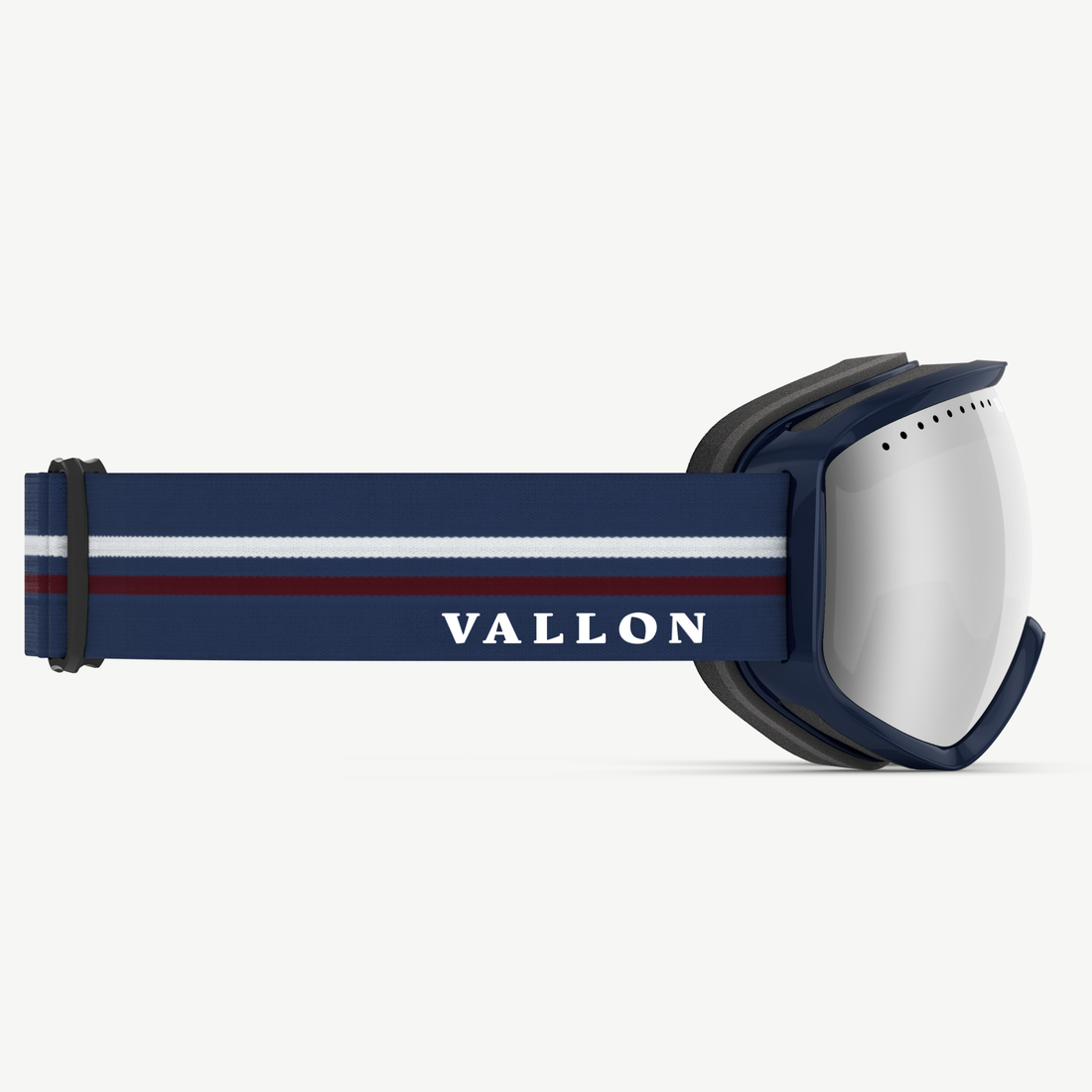 VALLON 80s-inspired retro Freebirds ski goggles in Navy-Silver with ZEISS lenswear