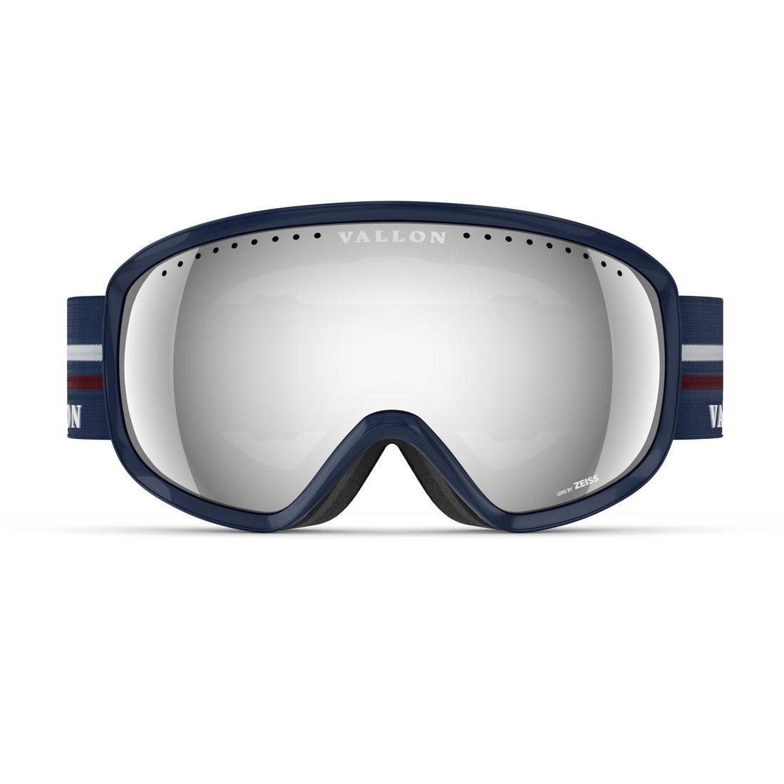 Freebirds Navy and retro ski goggles with silver lens