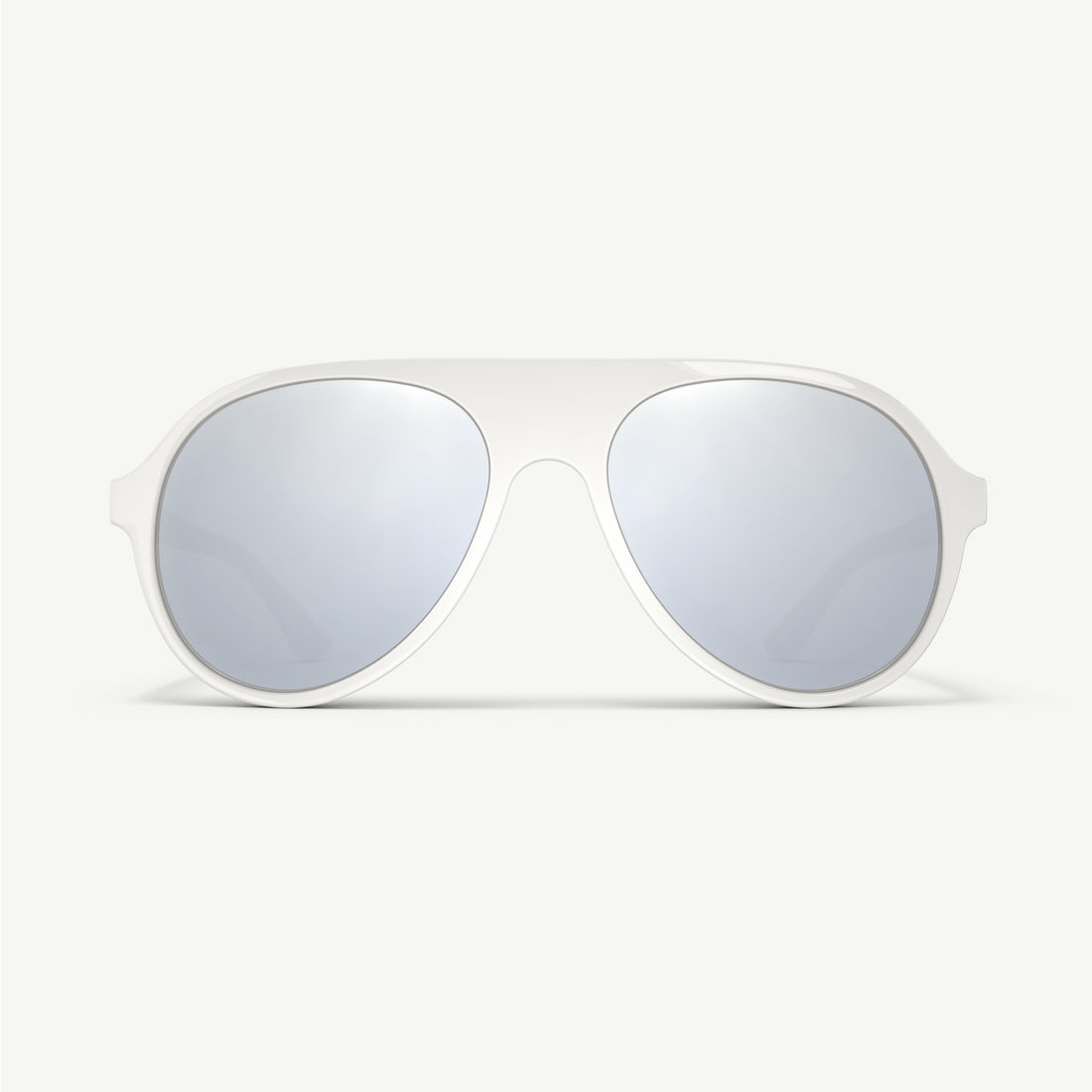 VALLON 80s-inspired Hazlewood sunglasses with full-mirror V52 lenses in White