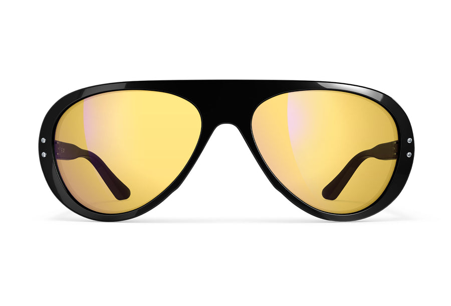 Moto Aviators sunglasses for motorcycles Black / Yellow
