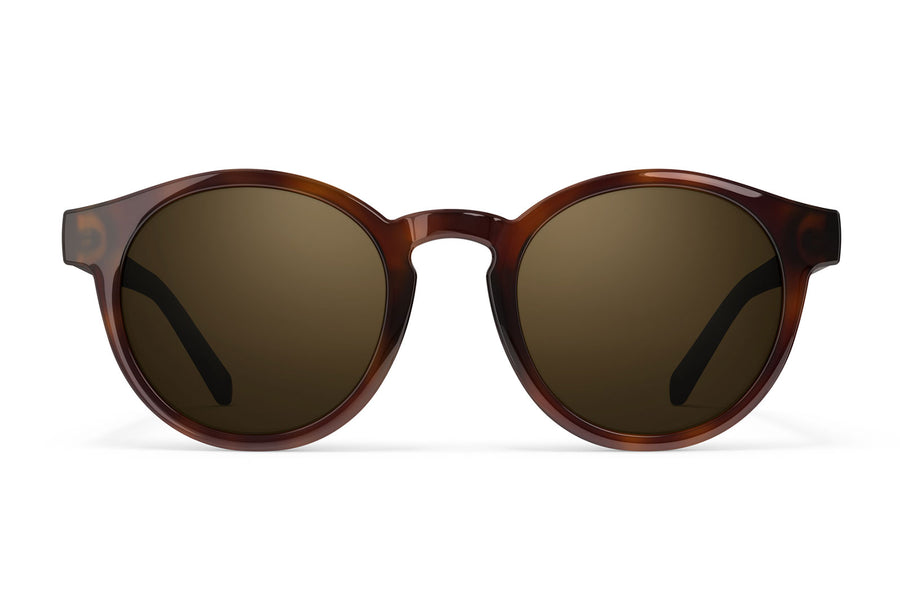 Waylons chestnut round and polarized sunglasses by VALLON