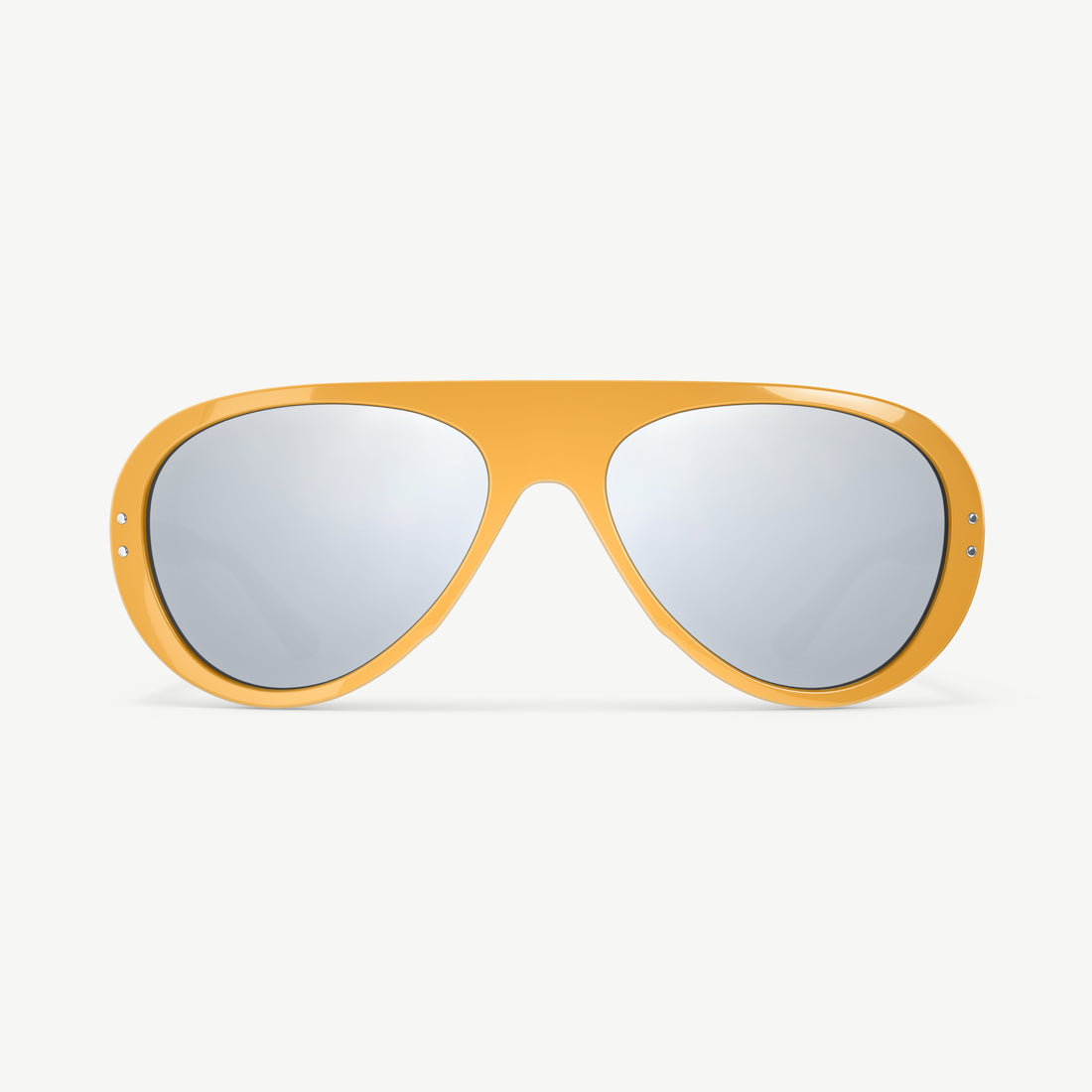 70s retro-inspired Ski Aviators in Yellow from VALLON