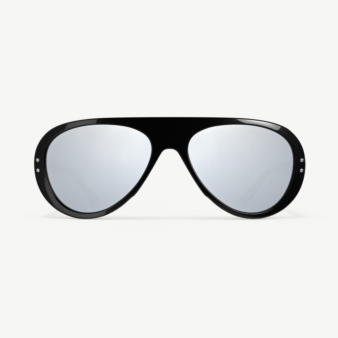 70s-inspired mirror lens Ski Aviator sunglasses from VALLON in Black