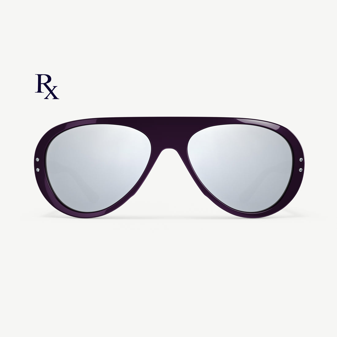 Ski Aviators Tricolor Purple from VALLON with Rx prescription lenses