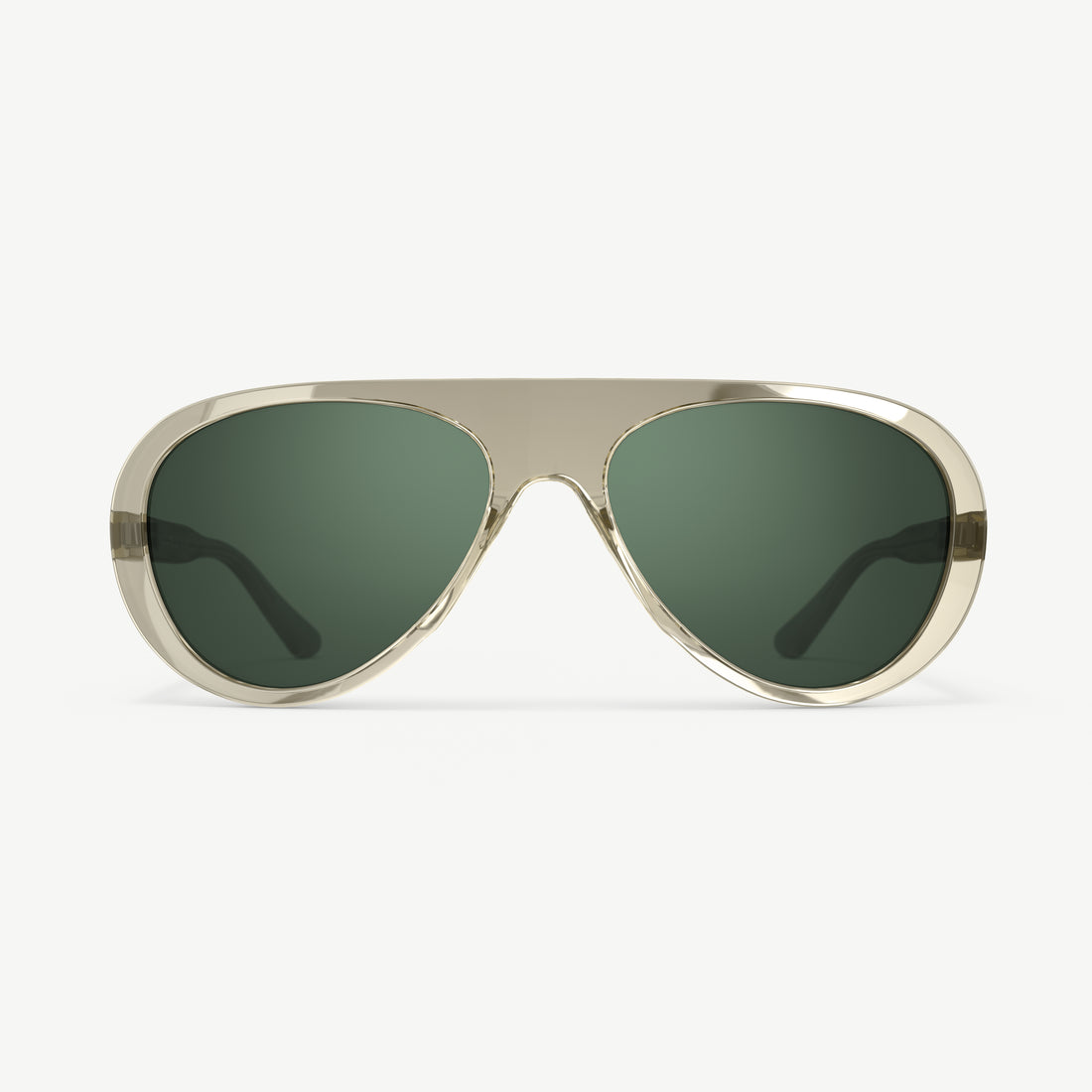 Surf Aviators polarized retro 70s-inspired sunglasses from VALLON in Sage