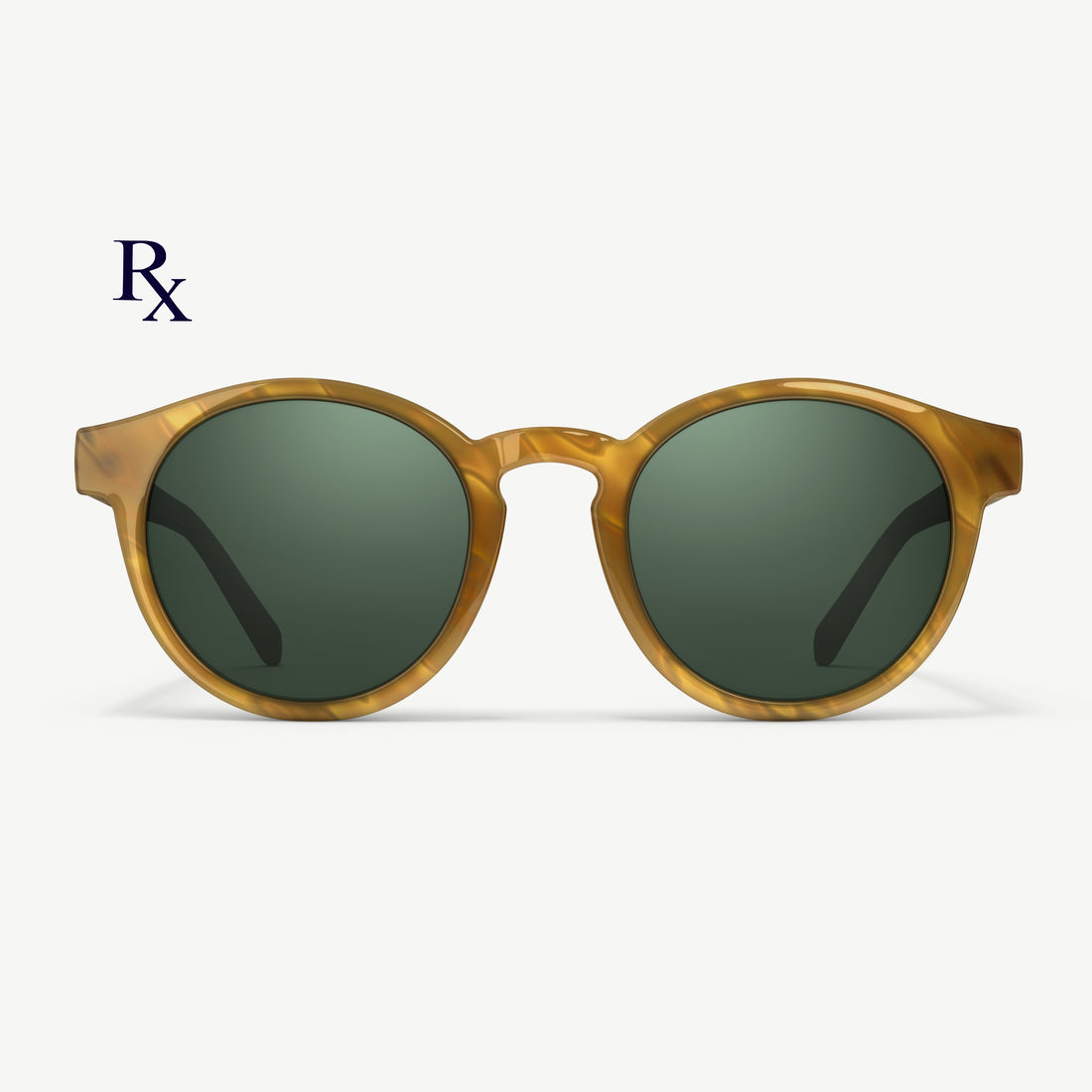 Waylons Cat. 3 round sunglasses from VALLON available with prescription (Rx) lenses in horn