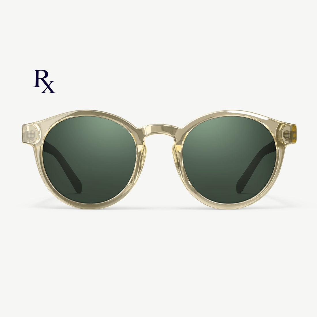 Waylons Cat. 3 round sunglasses from VALLON available with prescription (Rx) lenses in Sage