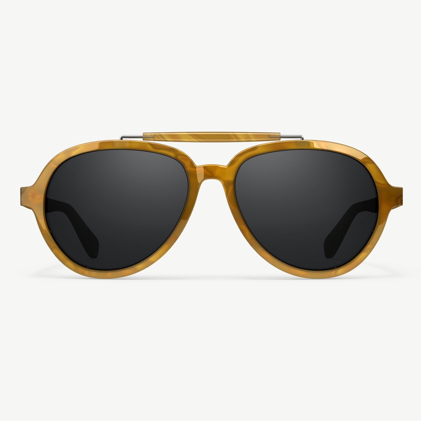 Elmore Horn brow-bar premium acetate aviator sunglasses from VALLON