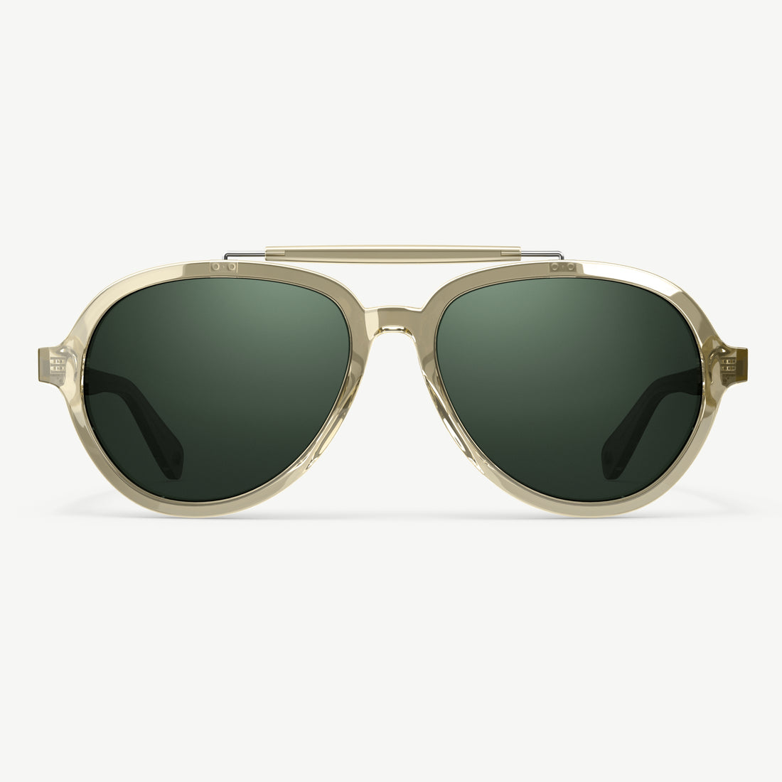 Elmore Sage brow-bar premium acetate aviator sunglasses from VALLON
