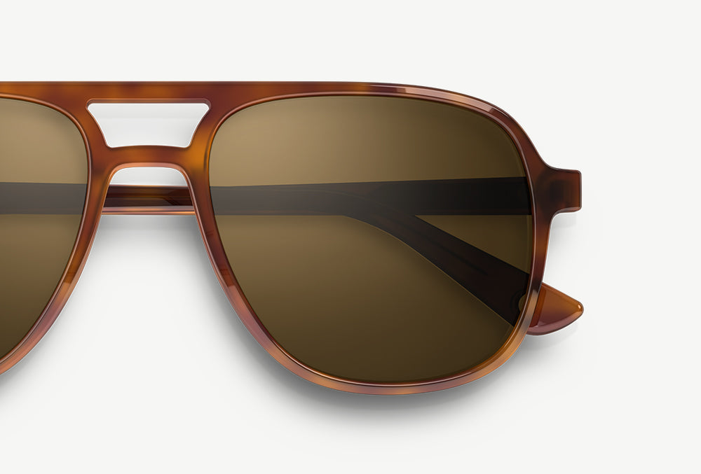 A close up render of Howlin' sunglasses V52 lenses