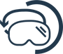 Interchangeable lenses icon