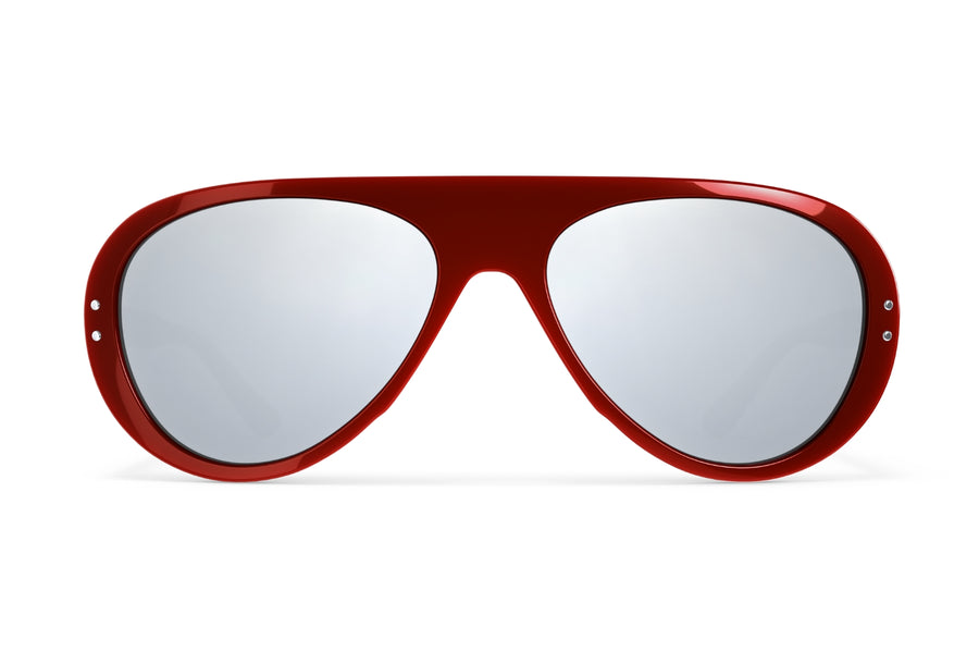 red goggles Ski Aviators