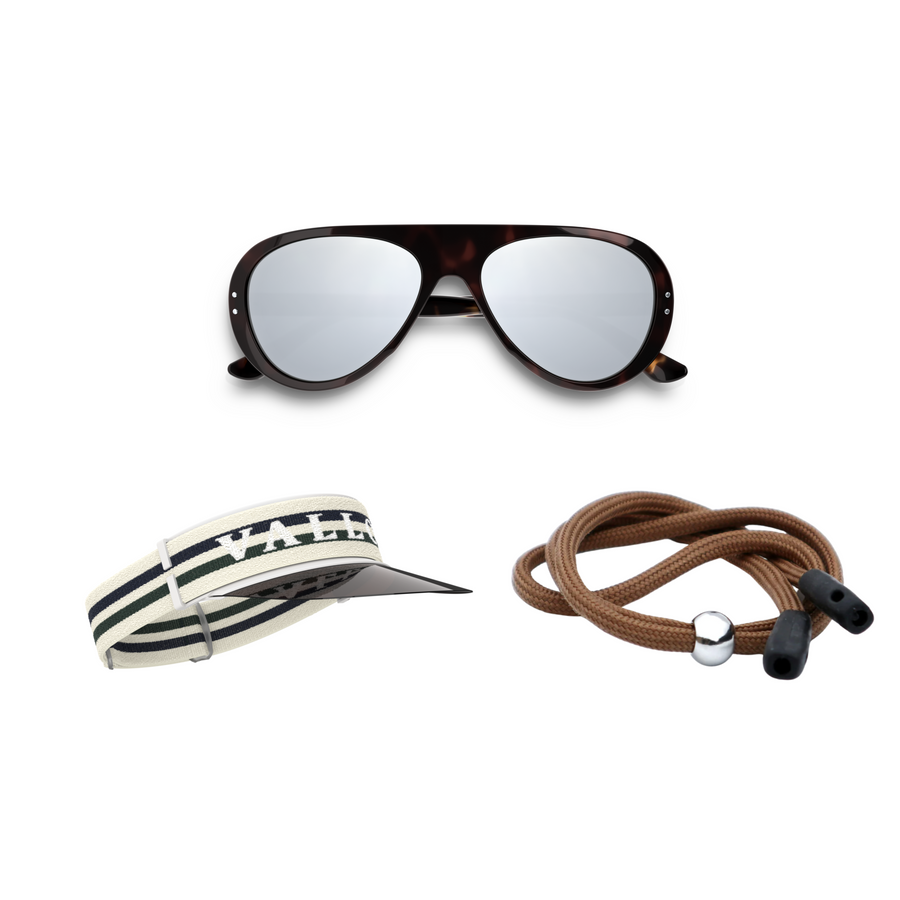 Dark Tortoise / Off-White / Brown