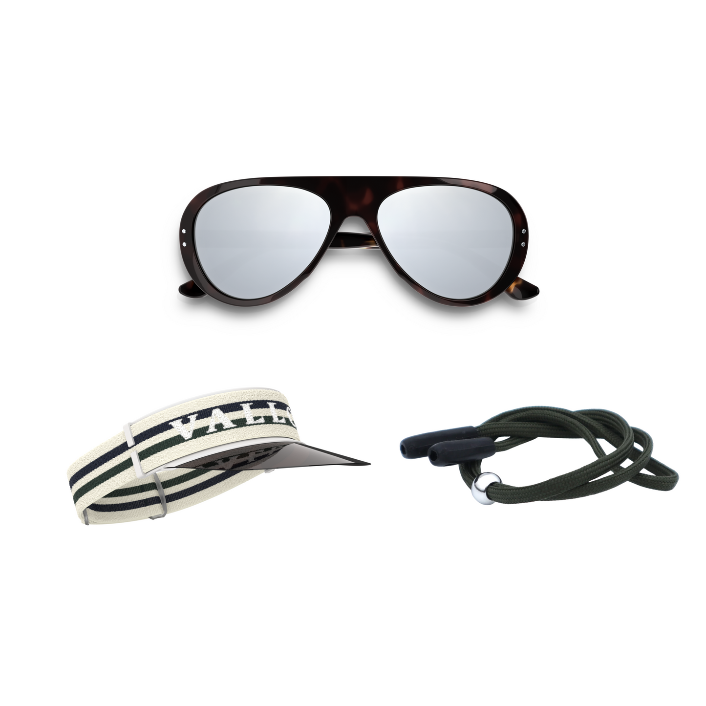 Dark Tortoise / Off-White / Green