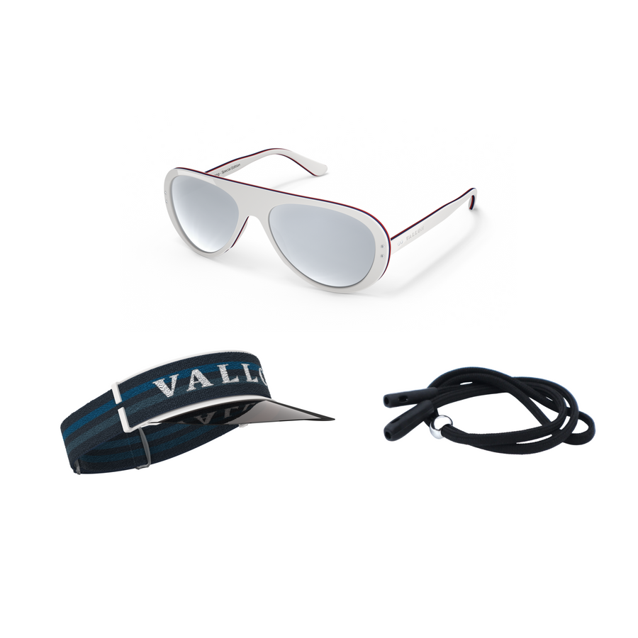 Tricolor White / Blue / Black