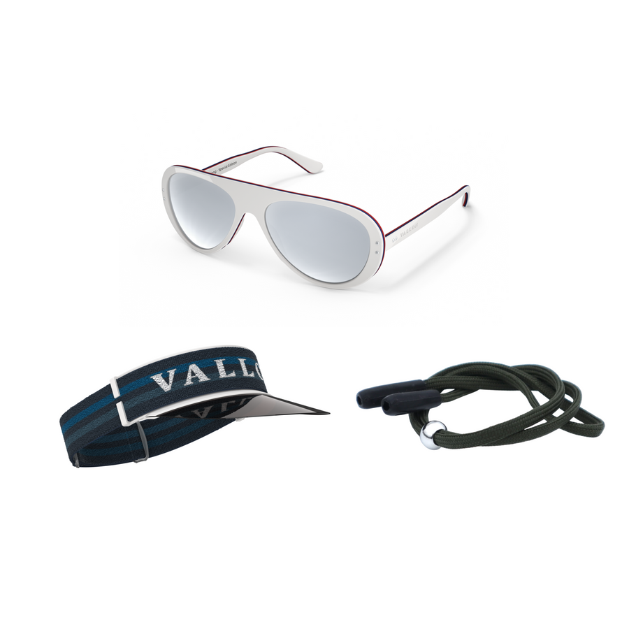 Tricolor White / Blue / Green