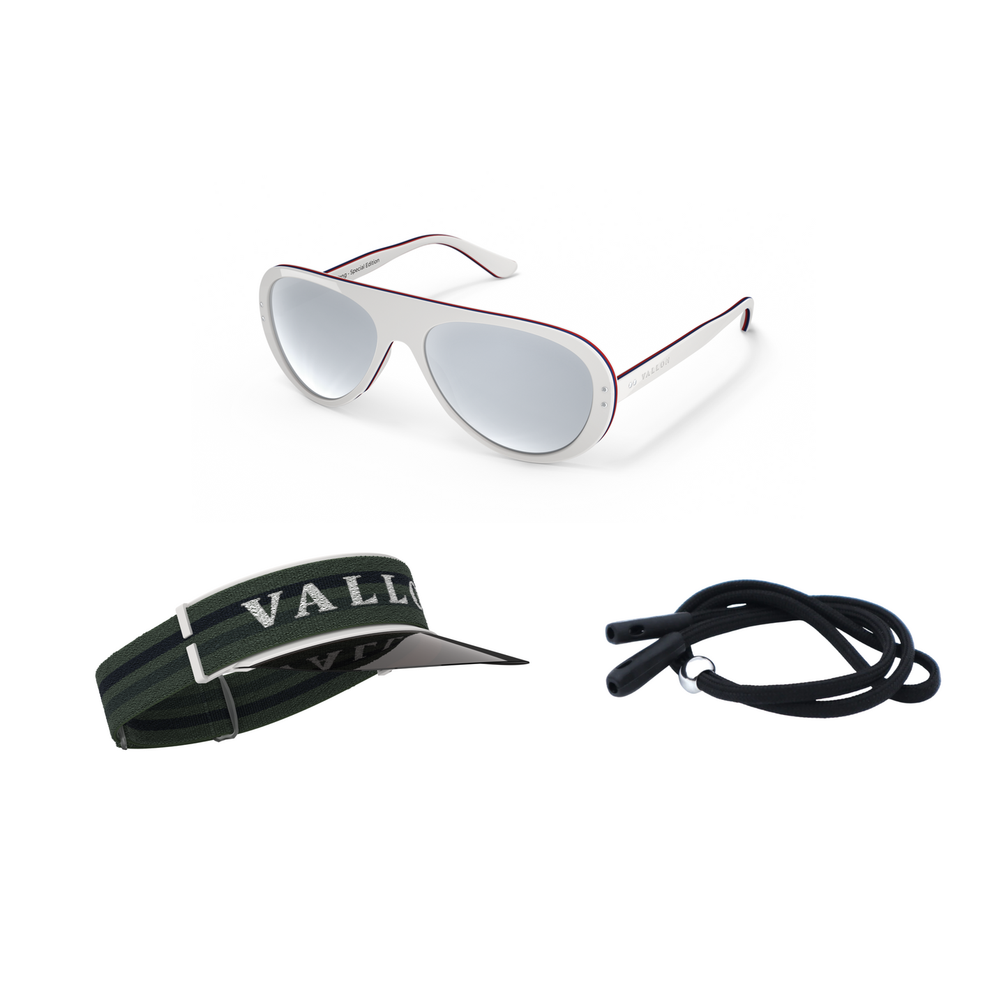 Tricolor White / Green / Black