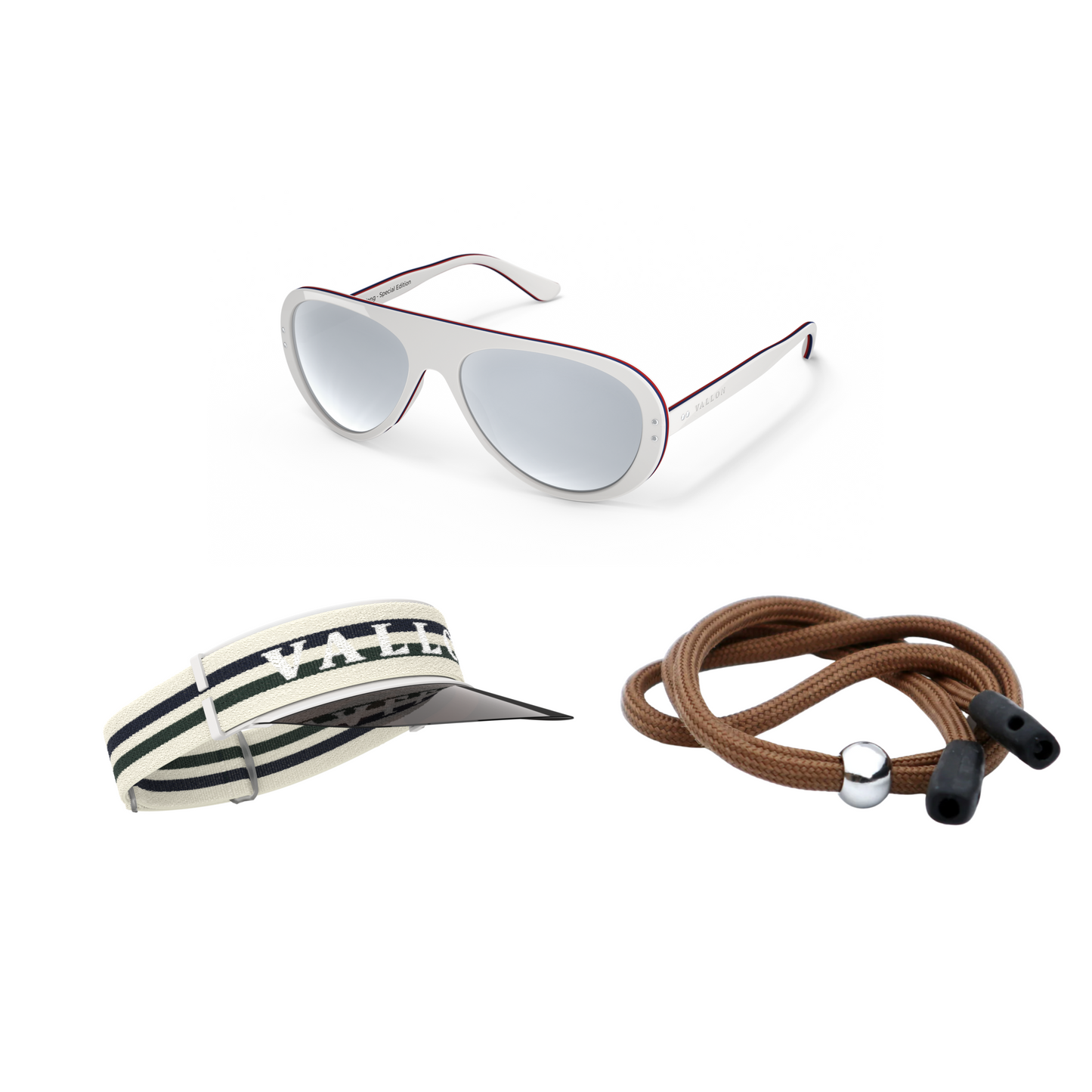 Tricolor White / Off-White / Brown