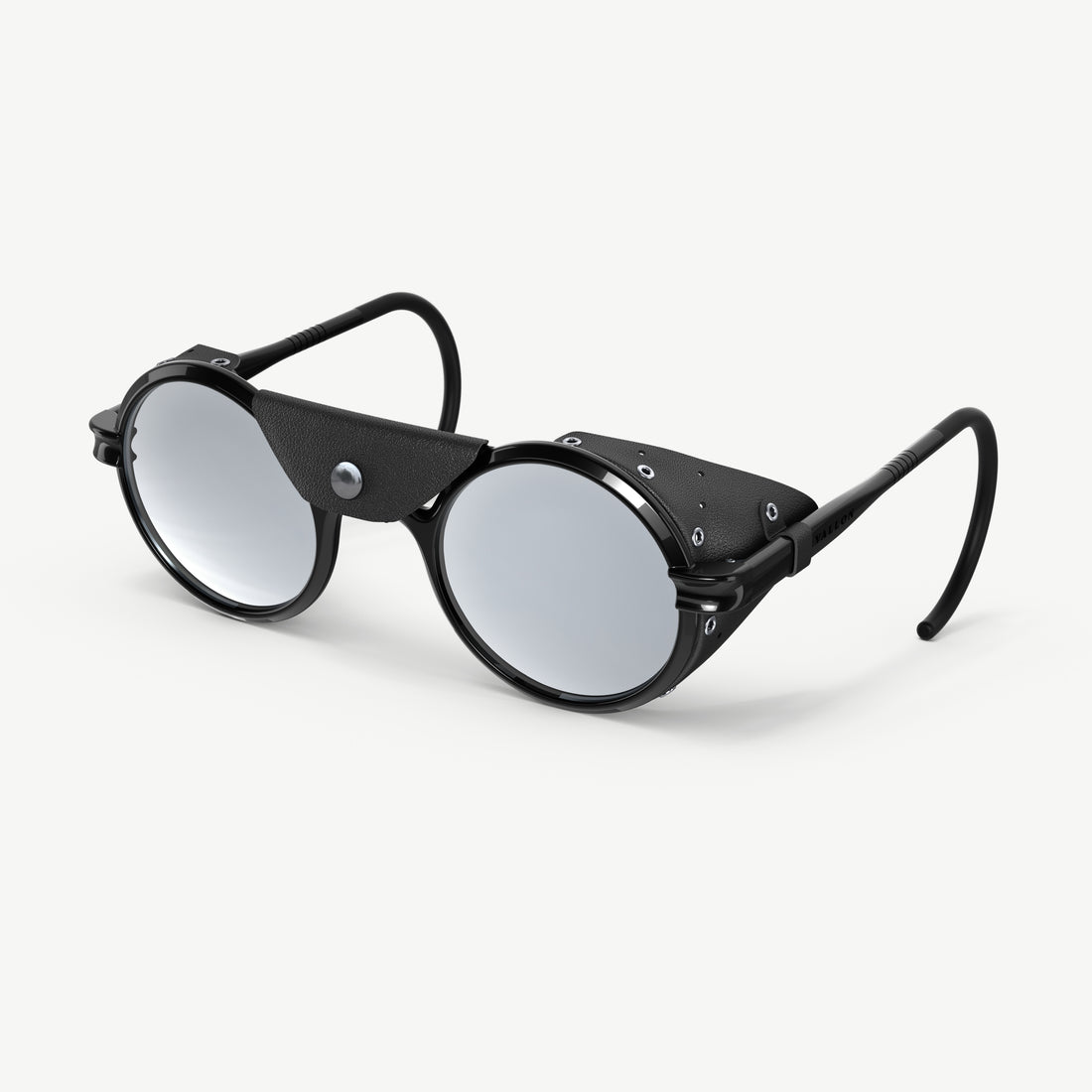Heron Glacier unisex best glacier glasses with Cat. 4 sun protection and leather side shields and fully adjustable temple ends