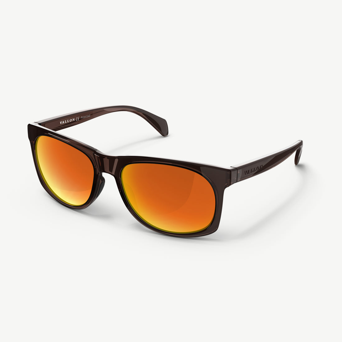 Side view of Ventures sports sunglasses in Brown-Orange with V52 optics and sustainable lightweight frame