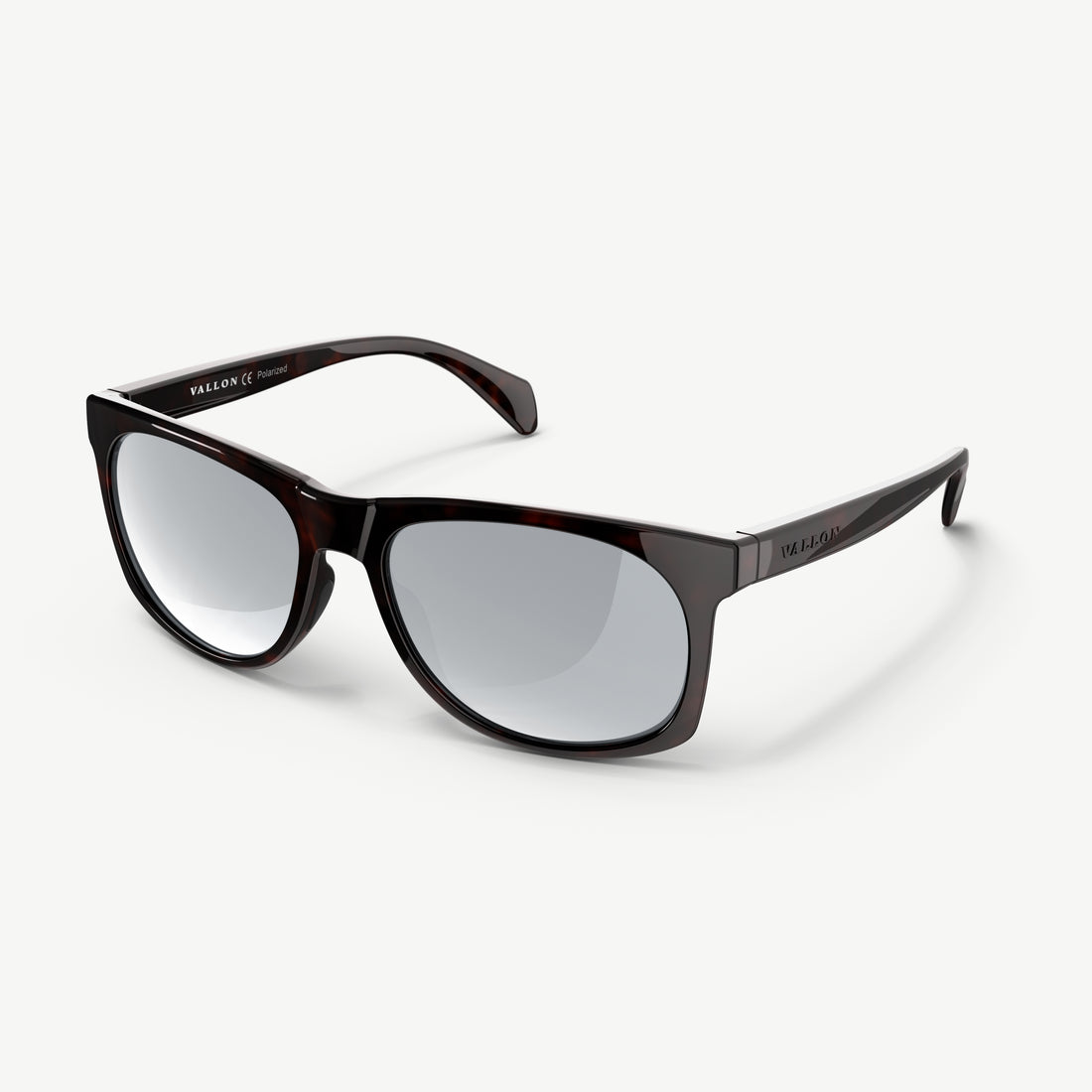 Side view of Ventures sunglasses from VALLON with sustainable frame and silver-mirror V52 lenses