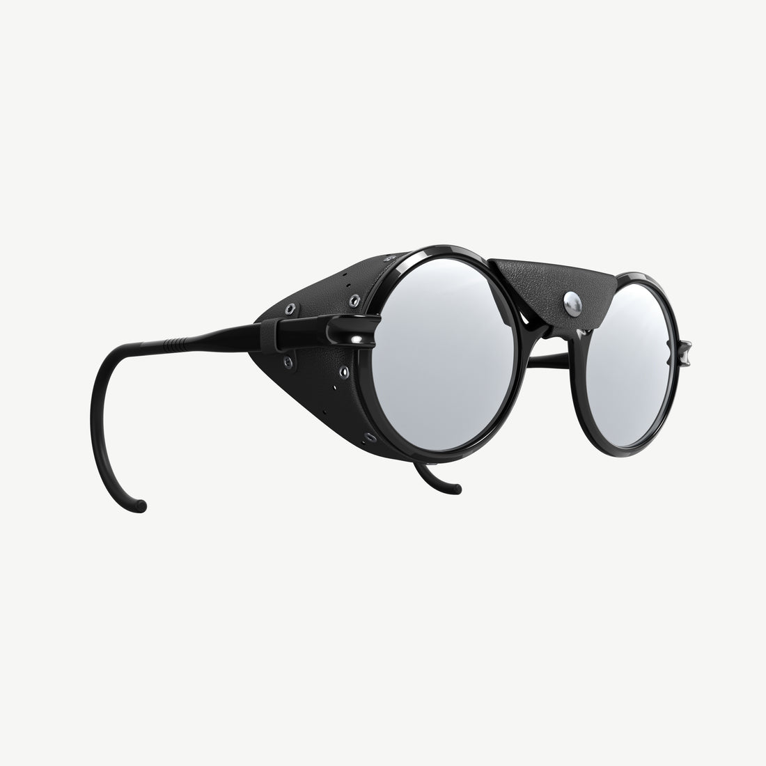 Heron Glacier best glacier glasses with Cat. 4 shatterproof protection and genuine leather side shields
