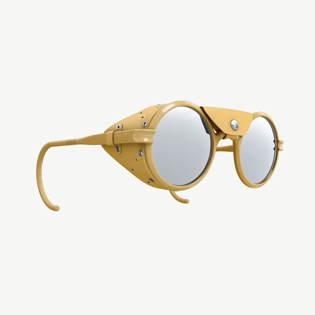 Heron Glacier side shield sunglasses from VALLON in yellow available with prescription (Rx) lenses