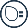 Silicone lined strap icon