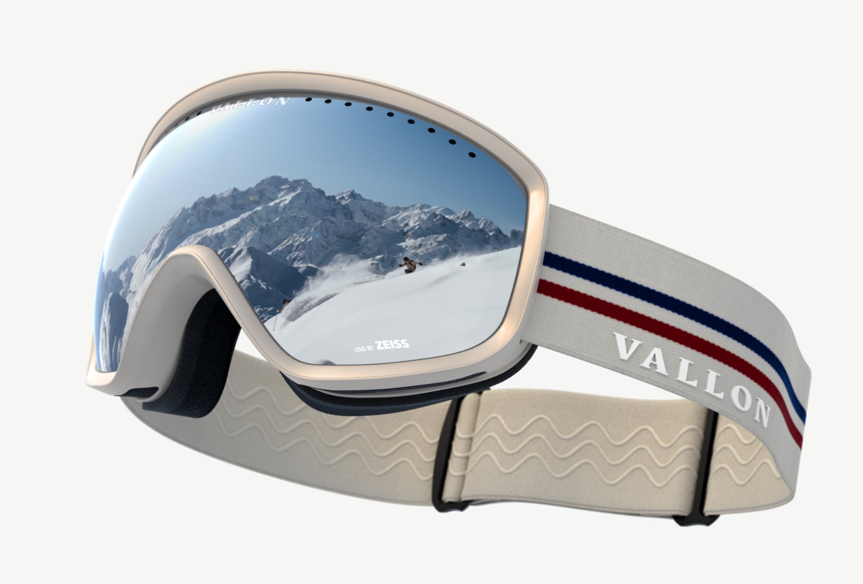A high-resolution render of VALLON Freebirds ski goggles