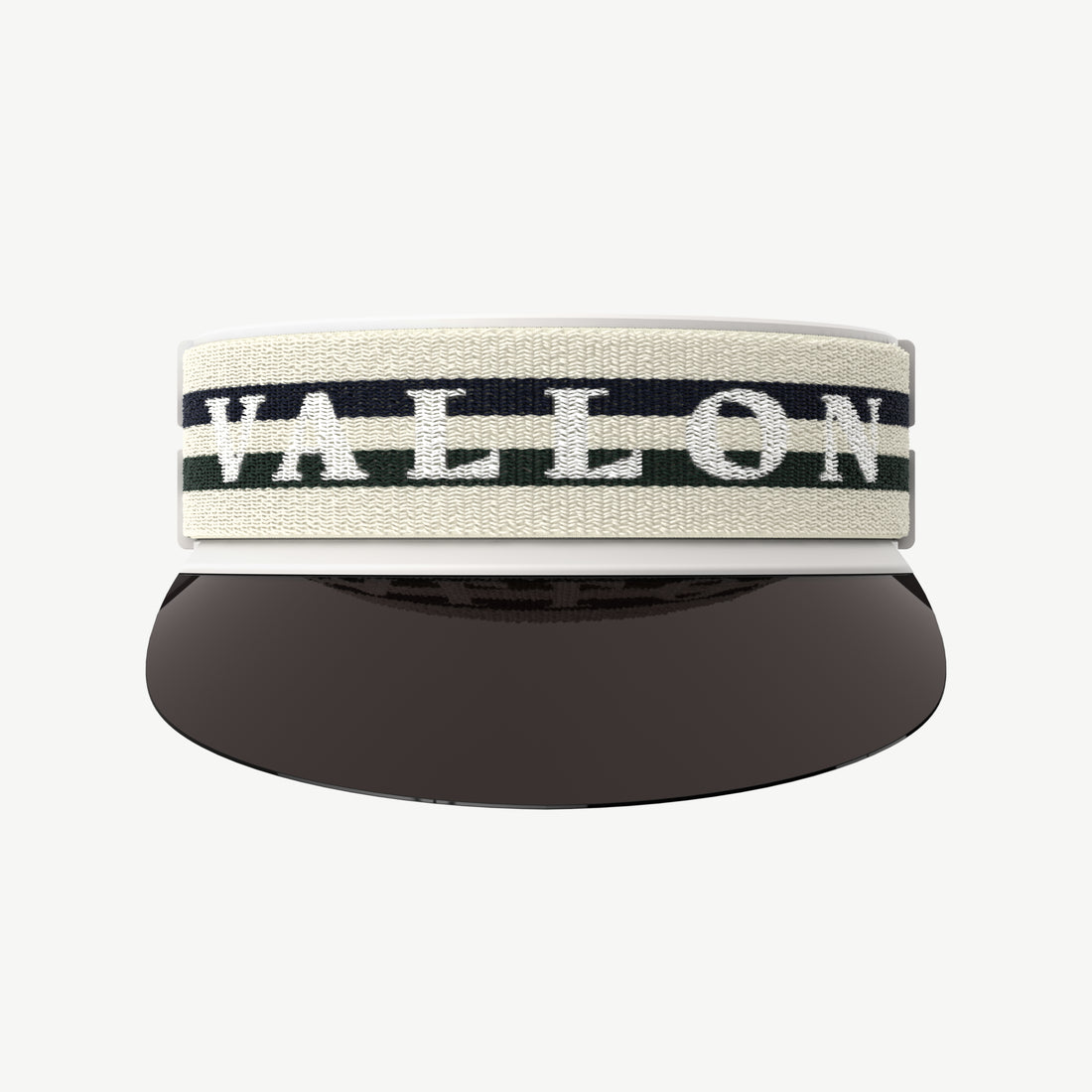 VALLON retro-inspired visor with UV365 protection and classic towel headstrap in off-white