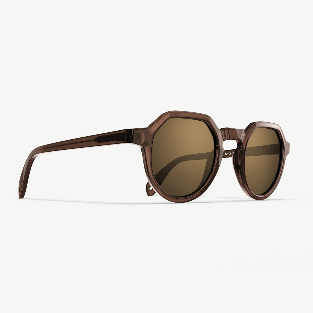 Arlo polarized geometric sunglasses from VALLON in brown