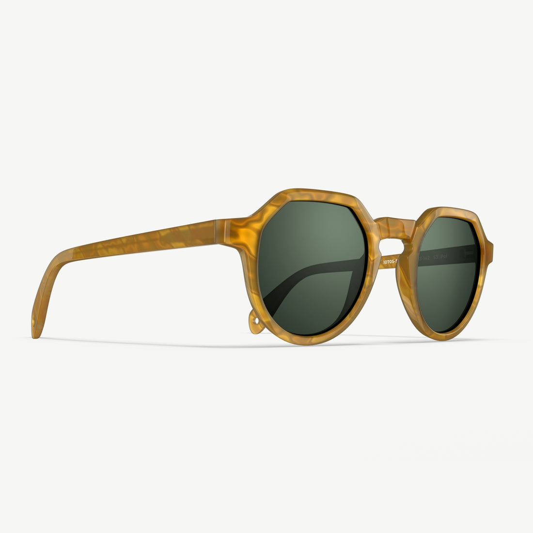 Side view of VALLON Arlo sunglasses in Horn