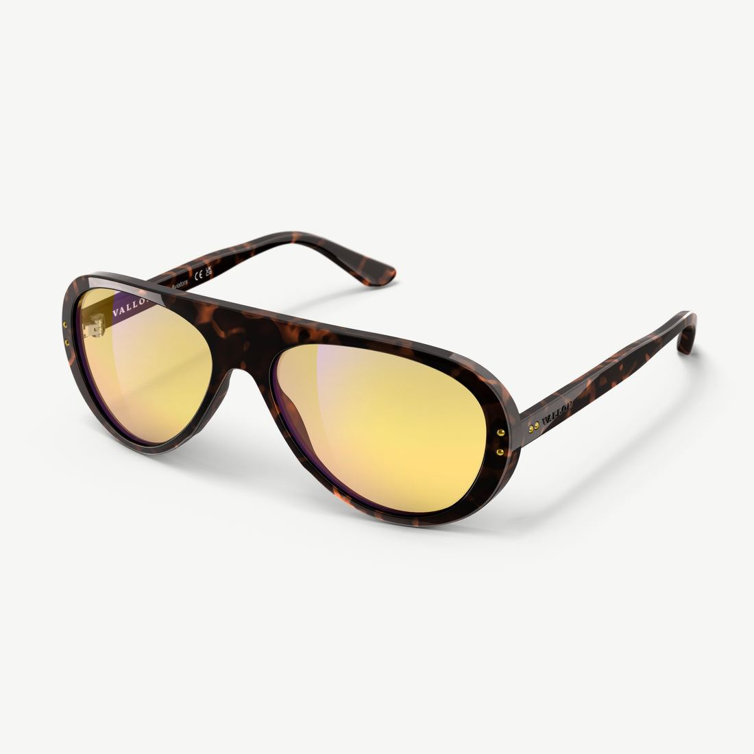 Side view of Royal Enfield Special Edition Moto Aviators from VALLON in Dark Tortoise-Yellow