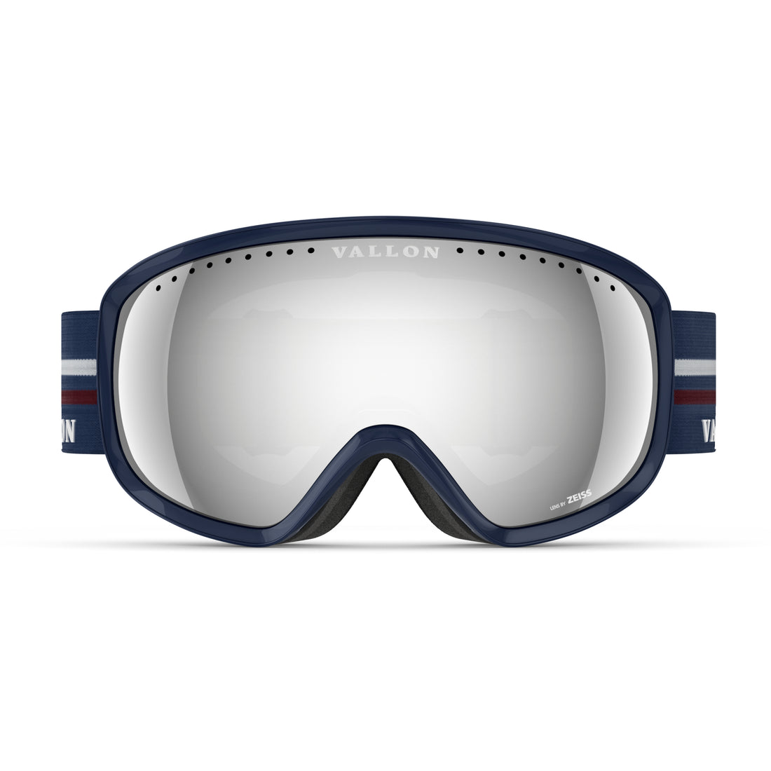 Freebirds Navy and retro ski goggles with silver lens