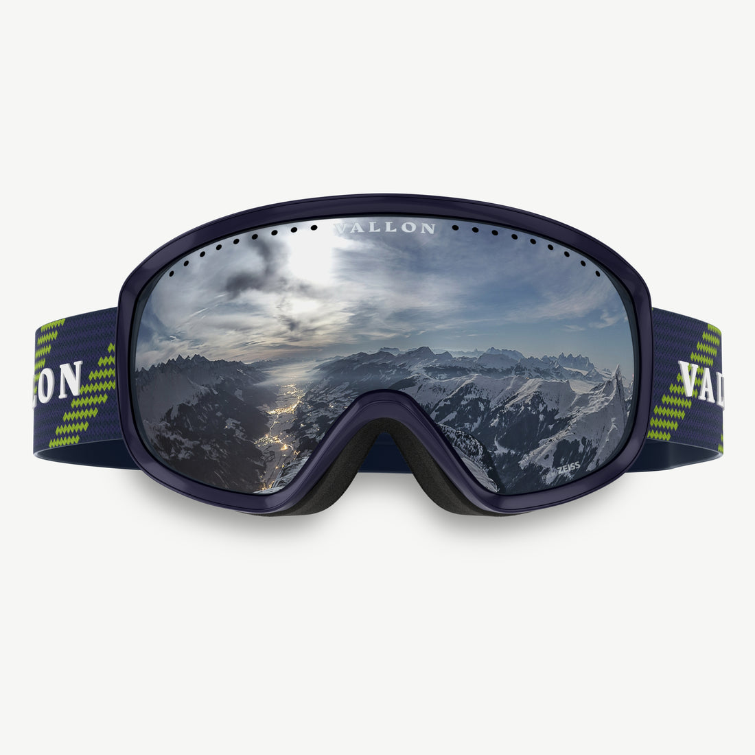 VALLON 80s-inspired retro Freebirds ski goggles in Purple-Silver