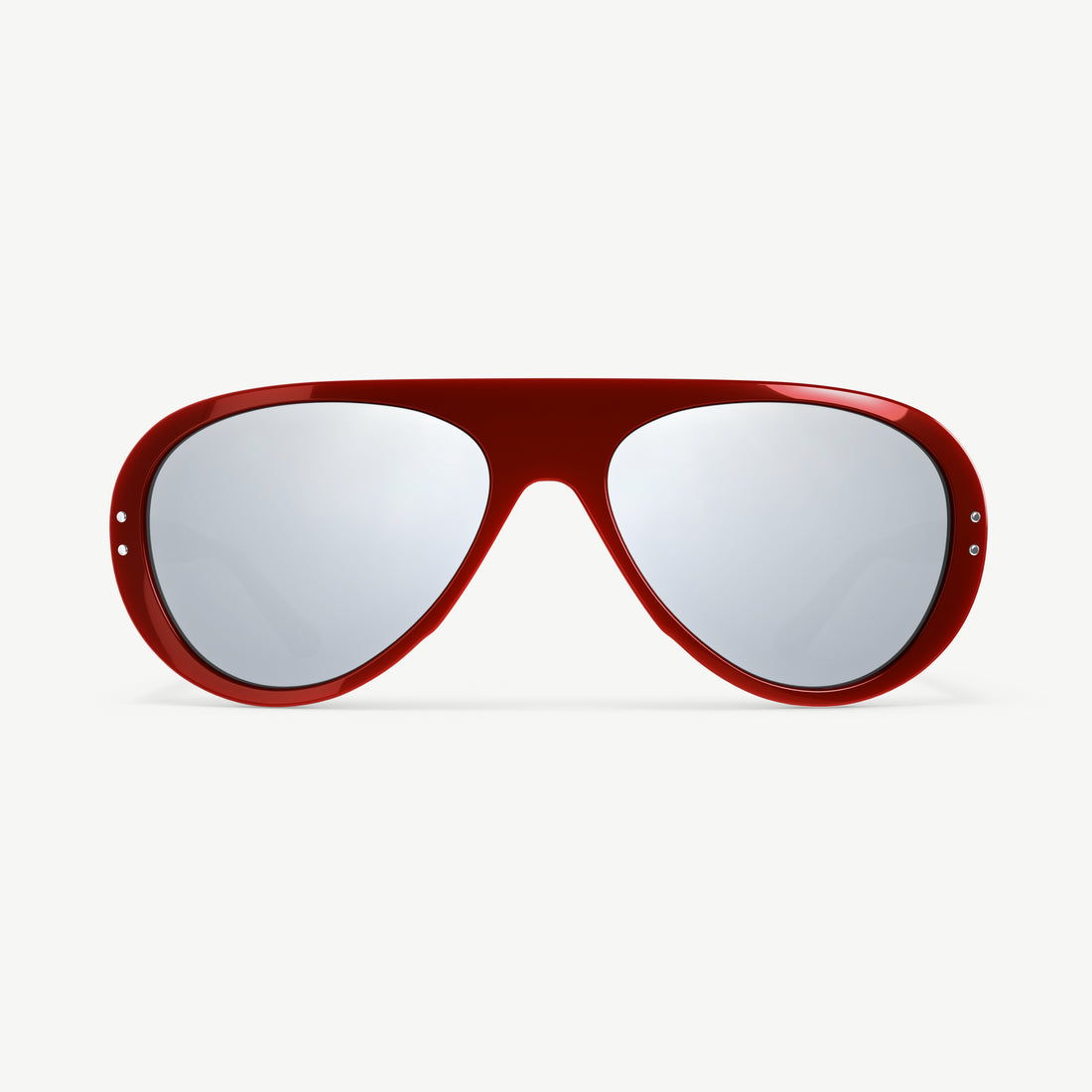 VALLON 70s-inspired Ski Aviators sunglasses in Tricolor Red