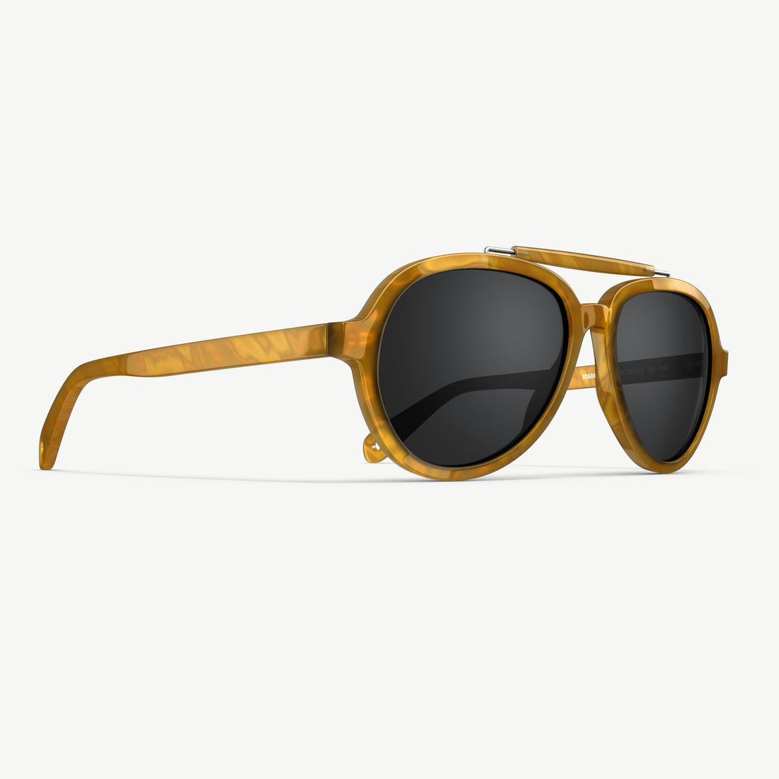 Ella polarized women's aviator sunglasses from VALLON in horn colorway