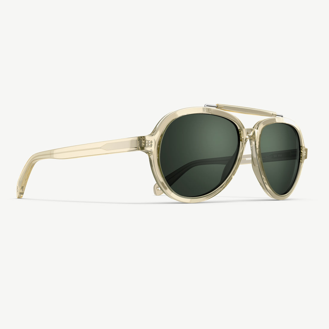 Ella polarized women's aviator sunglasses from VALLON in sage colorway