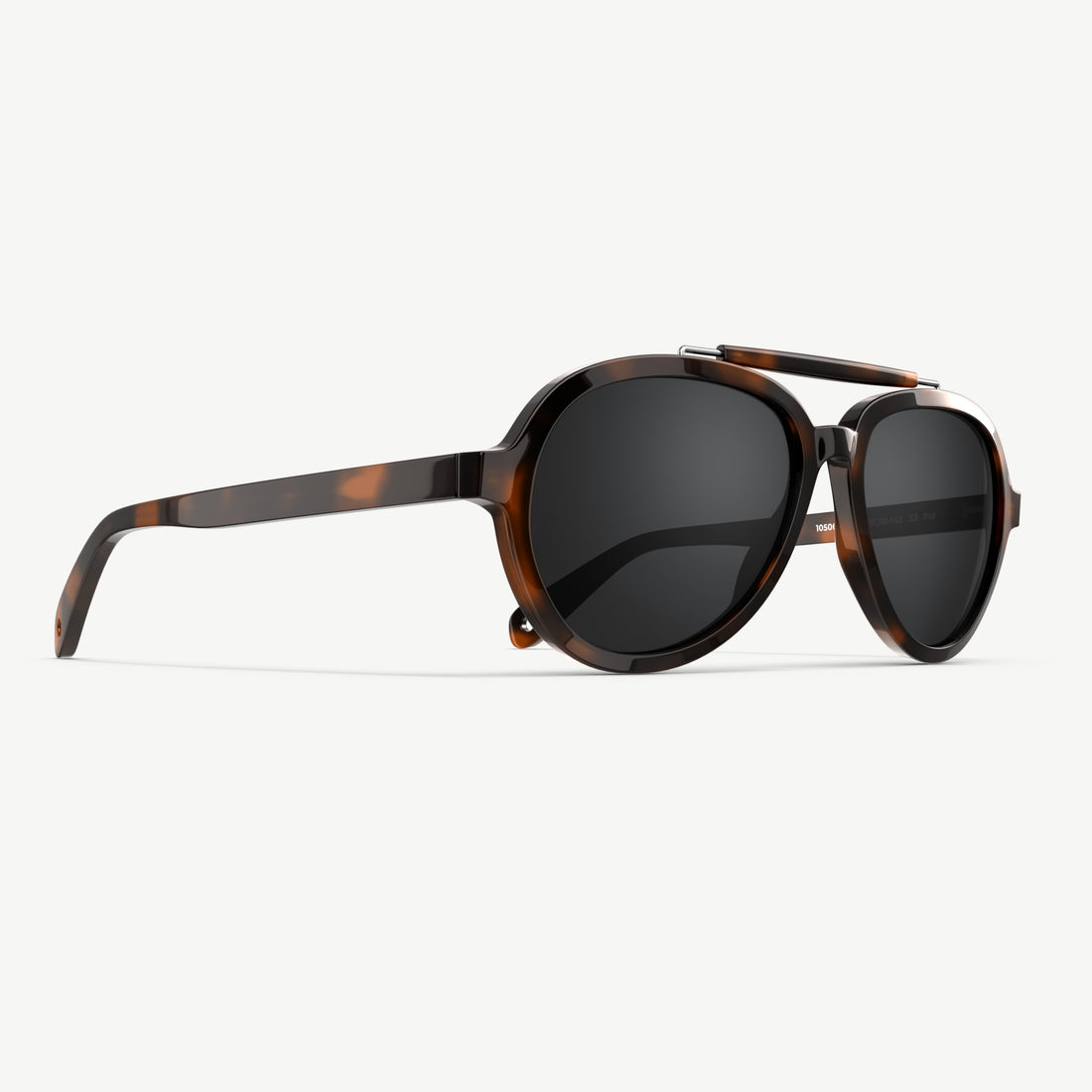 Ella polarized women's aviator sunglasses from VALLON in dark tortoise colorway