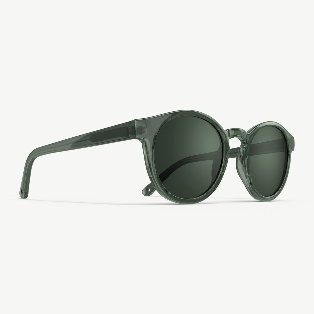VALLON bestselling Waylons round acetate sunglasses in green built with V52 optics